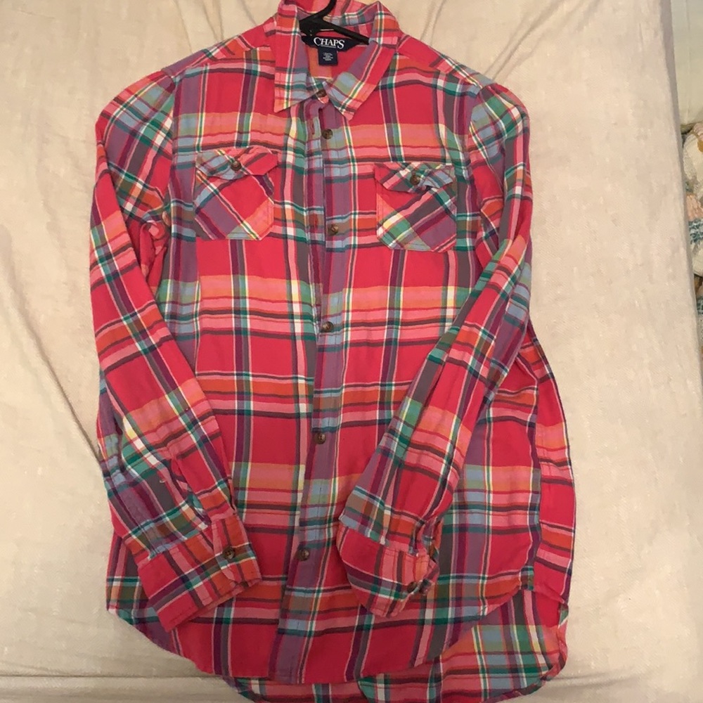 Plaid button down shirt